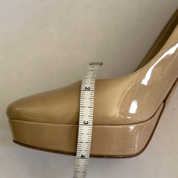 Jimmy Choo Cosmic Patent Nude Platform Pumps - Picture 13 of 13